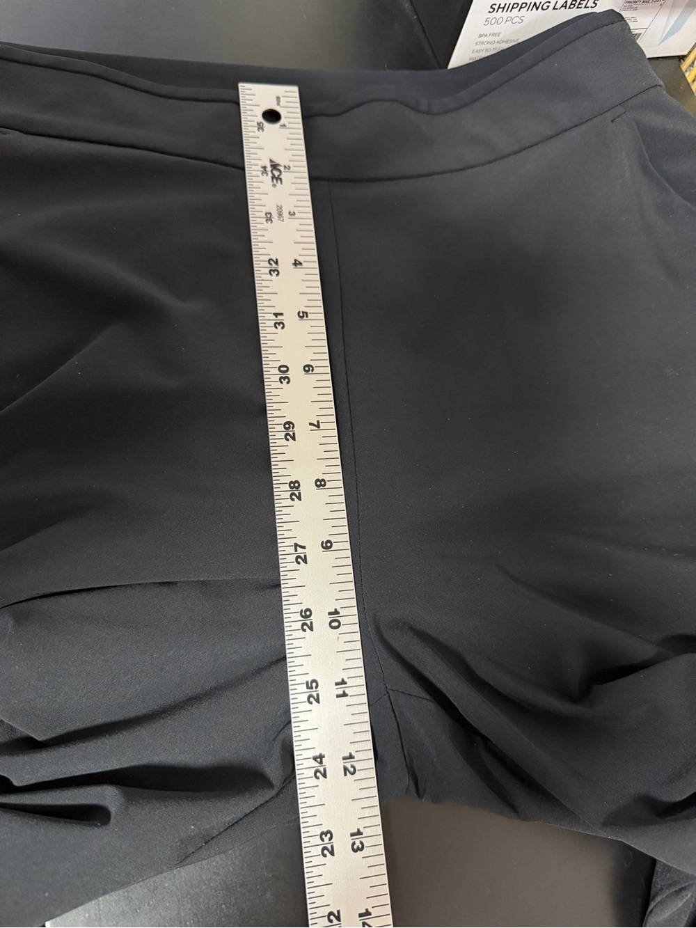 Athleta Black Wide Leg Travel Pants Size 12 – Lightweight Zip Detail - Picture 9 of 14